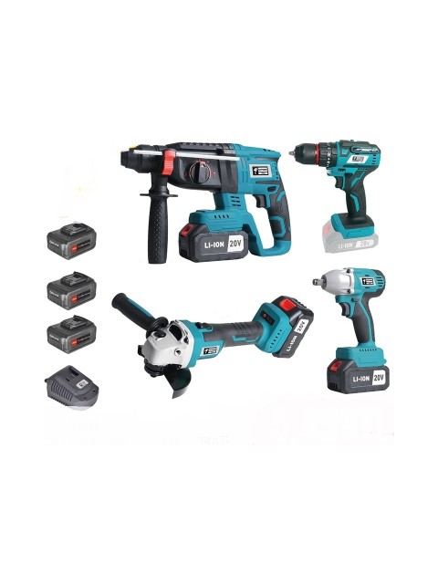 CATPOWER 1380 Akülü 4'li Alet Seti (Kömürsüz Motor) 3Ad. 4.0Ah Akü