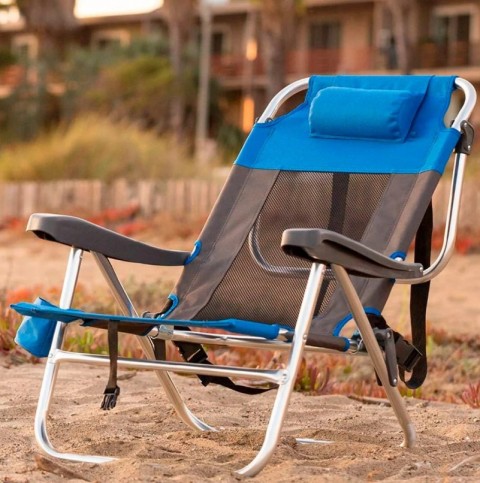 FUNKY CHAIRS BEACH STAR LİGHT PLAJ ŞEZLONG SANDALYE MAVİ