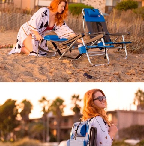 FUNKY CHAIRS BEACH STAR LİGHT PLAJ ŞEZLONG SANDALYE MAVİ
