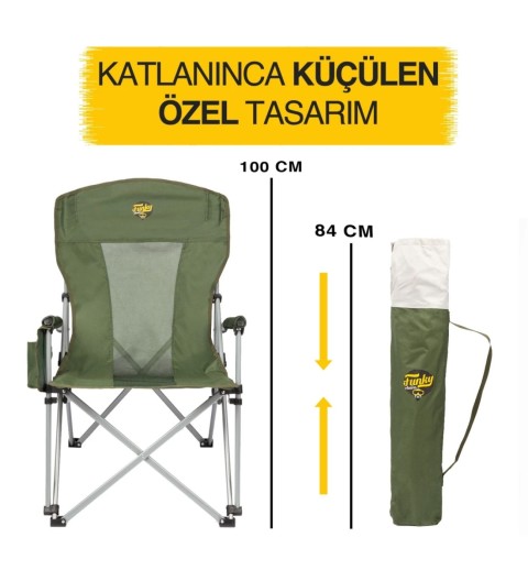FUNKY CHAIRS  BİG SMALL KAMP SALDALYESİ - HAKİ FUNKY CHAIRS  BİG SMALL KAMP SALDALYESİ - HAKİ