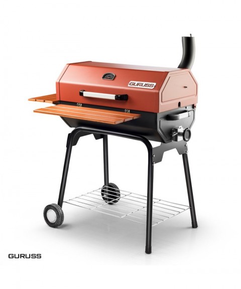 GURUSS CG-075 KILIF+ÖNLÜK KÖMÜRLÜ BARBEKÜ MANGAL OKSİT KIRMIZI