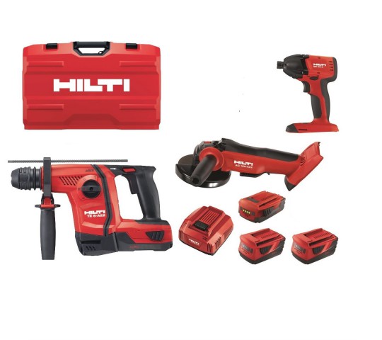 Hilti TE4-A + SID4-A + AG125 3'lü Akülü Set
