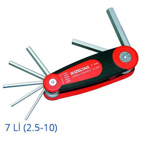 İZELTAŞ KASET ALLEN ANAHTAR TAKIMI (2,5-10)-7 Lİ-