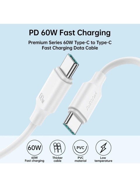 JAYROOM S-A9 60W FAST CHARG. CABLE TYPÜ C 1 M WHITE  