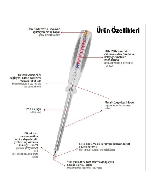 KONTROL KALEMİ-190 mm-İZELTAŞ