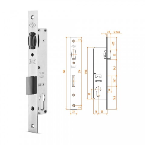 Kale 155U-25mm Standart Silindir Mak. Daire Kilidi