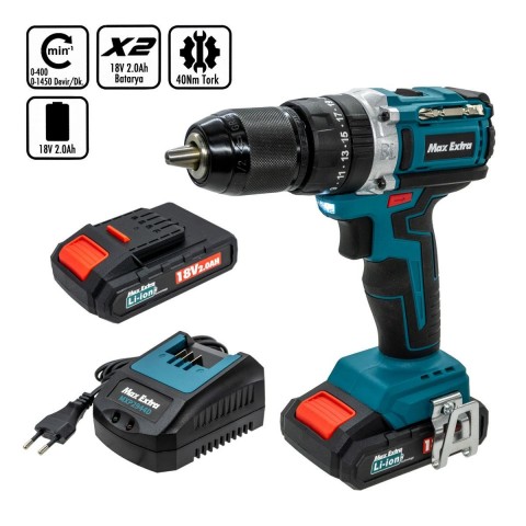 Max Extra MXP2944D Kömürsüz Akülü Matkap 