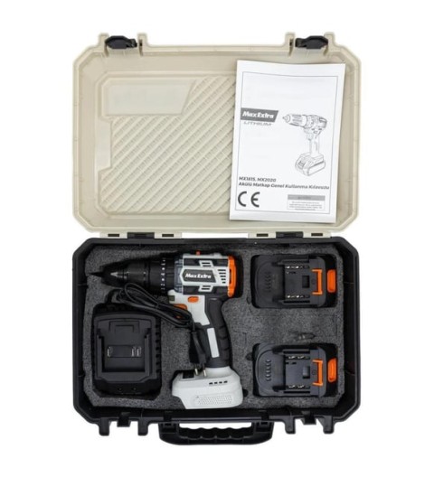 MAXEXTRA MX2020 20V AKÜLÜ MATKAP DARBELİ KÖMÜRSÜZ