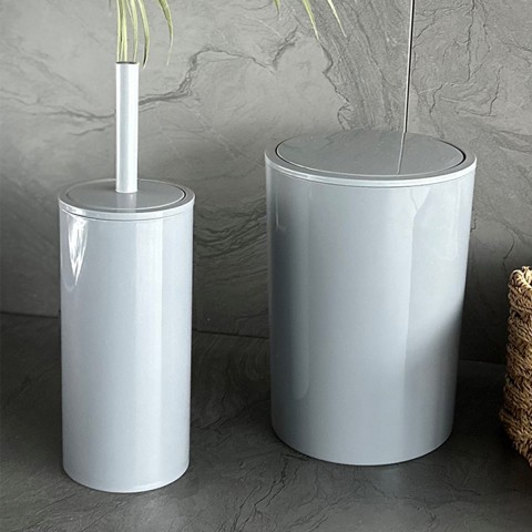 PRİMANOVA FLORES 2Lİ BANYO SETİ GRİ M-SAS18-07