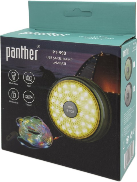 Panther PT-390 Usb Şarjlı Kamp Lambası 
