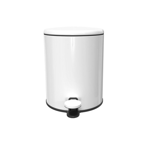 Primanova CİGO Pedallı Çöp Kovası 6 LT Mat Beyaz/Gri M-E41-01-06