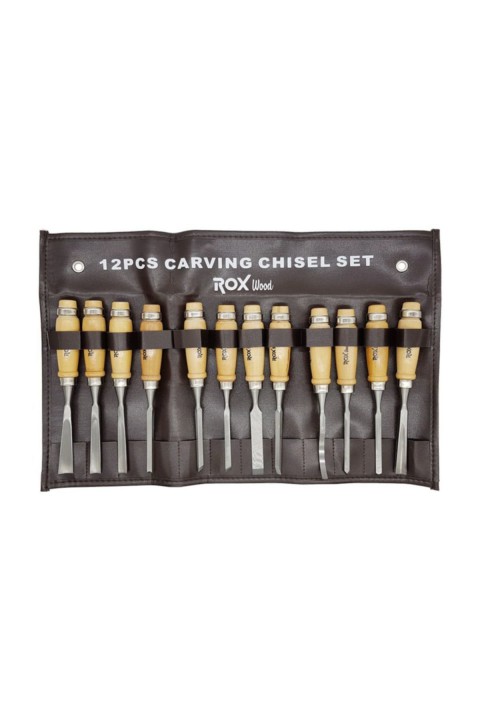 ROX Wood 15399086 Ahşap Oyma Iskarpela Seti 12 Parça