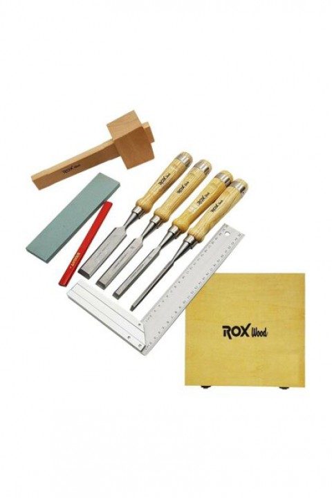 ROX WOOD 8 PARÇA AHŞAP ISKARPELA SETİ 9056