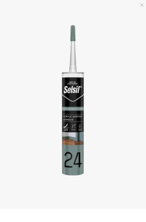 SELSİL 24 ACRYLIC SKIRTING ADHESIVE 500 GR WHİTE 