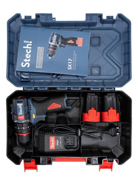 StechEnd SX17 2X2Ah 16V Akülü Darbeli Matkap