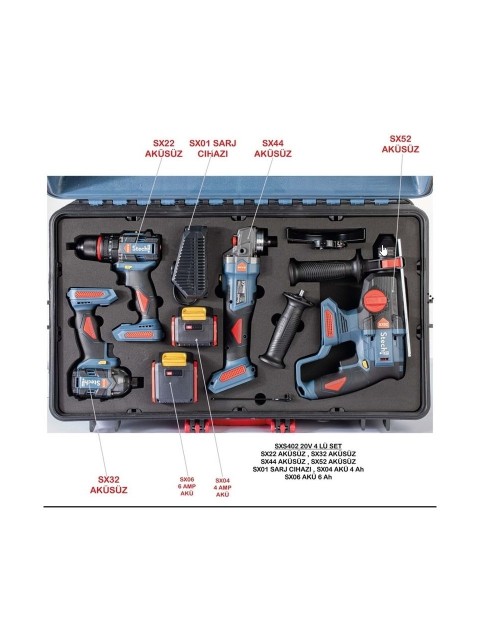 StechEnd SXS402 SET (SX22-SX32-SX44-SX52)1X4AH+1X6AH
