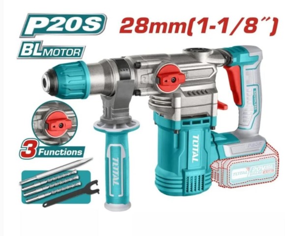 TOTAL 241183E 20V 2X5.0 AH 3LÜ AKÜLÜ SET KRICI DELİCİ MATKAP TAŞLAMA