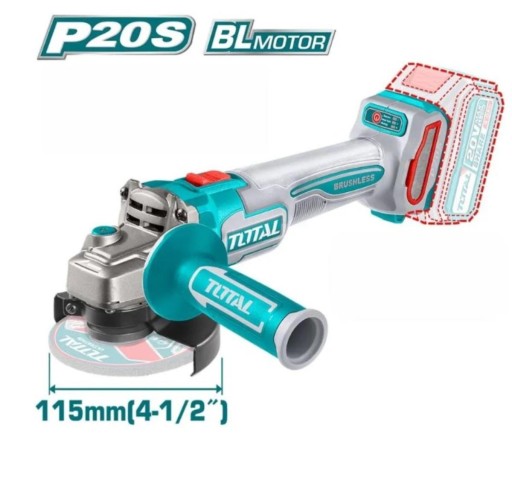 TOTAL 241183E 20V 2X5.0 AH 3LÜ AKÜLÜ SET KRICI DELİCİ MATKAP TAŞLAMA