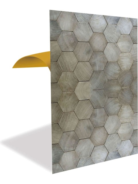 Tink Kendinden Yapışkanlı Altıgen Ahşap Desenli Pvc Panel 41 x 62 cm (4 Adet) 1 M²