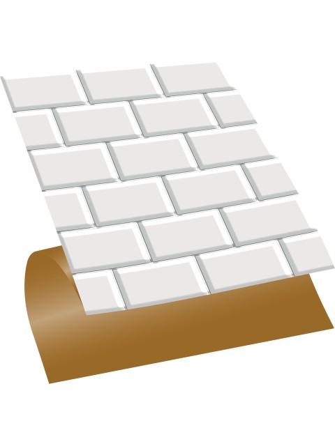 Tink Kendinden Yapışkanlı Metro Karo Desenli Silinebilir Pvc Karo 30x30 cm 11 Adet 1M2AC