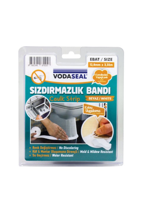 Vodaseal Klozet ve Evye Sızdırmazlık Bantı Bandı 12,8 mm*3,35 mt