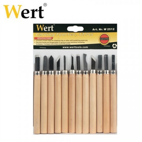 WERT 2512 AHŞAP OYMA SETİ 12 PRÇ.